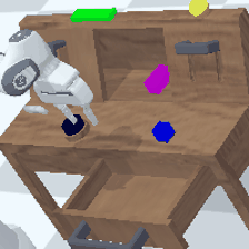 Rollout before Test-Time Training for task: rotate blue block right -> move slider right -> lift red block from slider -> place in slider -> turn off lightbulb